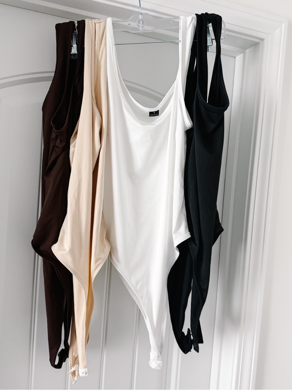 EZwear 4Pcs Women Multi-Color Camisole Tight Bodysuit Set